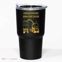World's Okayest Grain Cart Driver  Fun Farming Tumbler thumb 0