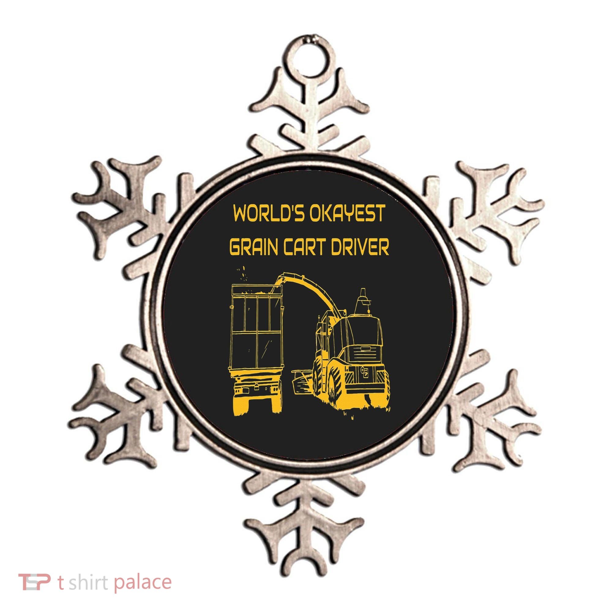 World's Okayest Grain Cart Driver  Fun Farming Ornament