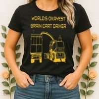 World's Okayest Grain Cart Driver  Fun Farming Women's T-Shirt thumb 2