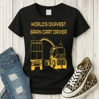 World's Okayest Grain Cart Driver  Fun Farming Women's T-Shirt thumb 3