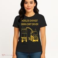 World's Okayest Grain Cart Driver  Fun Farming Women's T-Shirt thumb 4