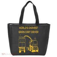World's Okayest Grain Cart Driver  Fun Farming Tote Bag thumb 0