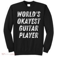 WorldS Okayest Guitar Player Funny Guitarist Guitar Lover Sweatshirt thumb 0
