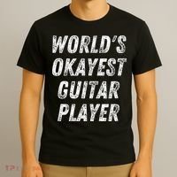WorldS Okayest Guitar Player Funny Guitarist Guitar Lover T-Shirt thumb 3