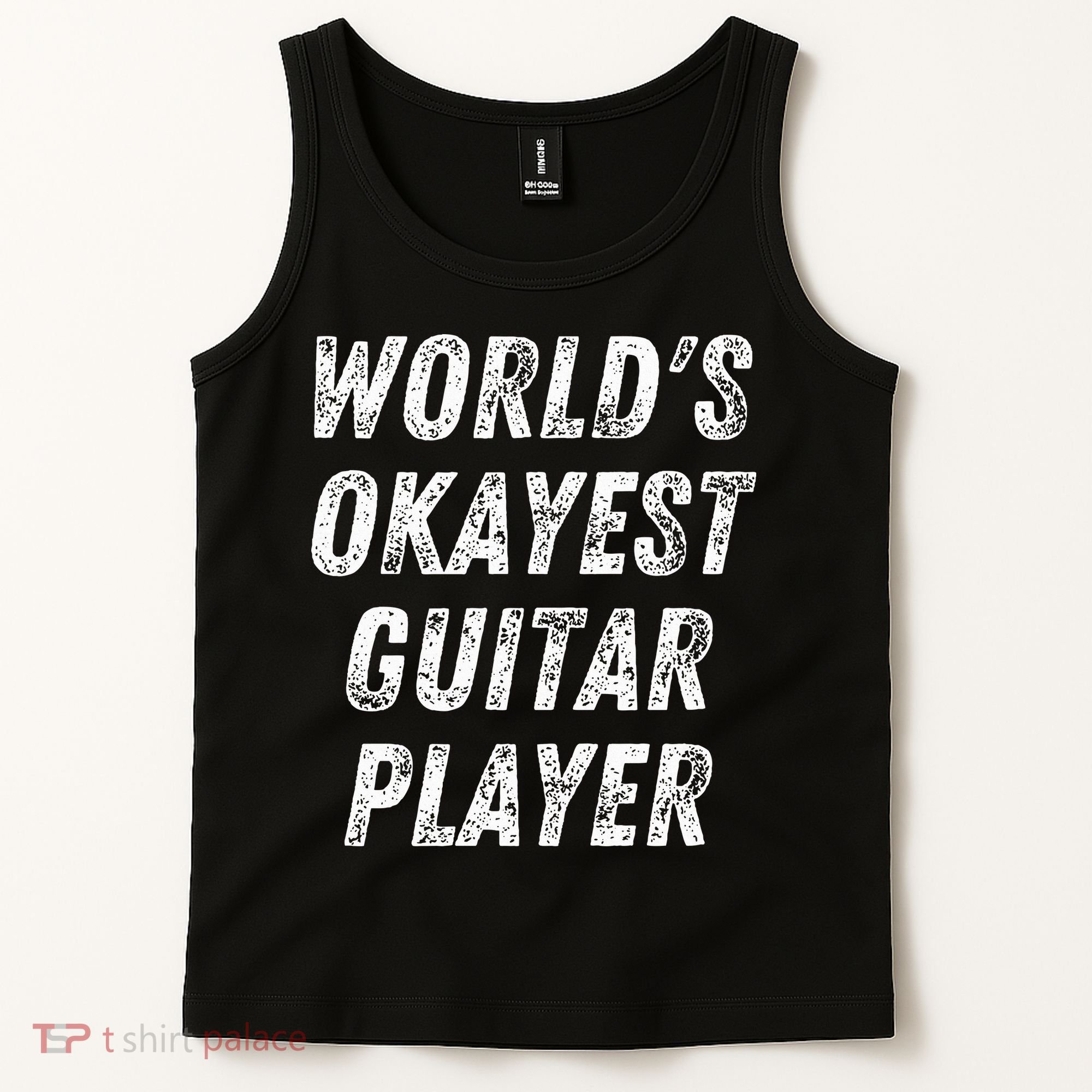 WorldS Okayest Guitar Player Funny Guitarist Guitar Lover Tank Top
