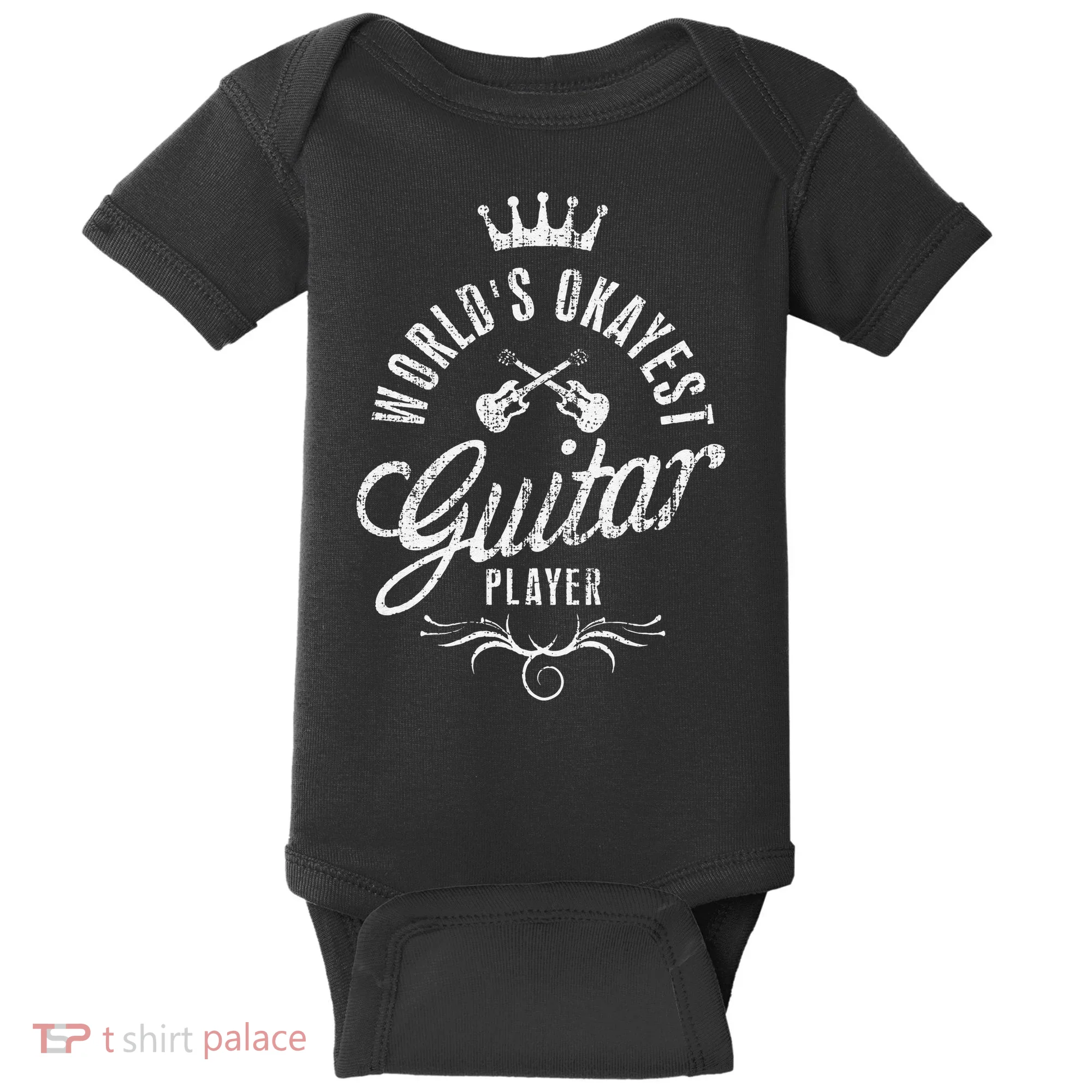 World's Okayest Guitar Player Vintage Baby Bodysuit
