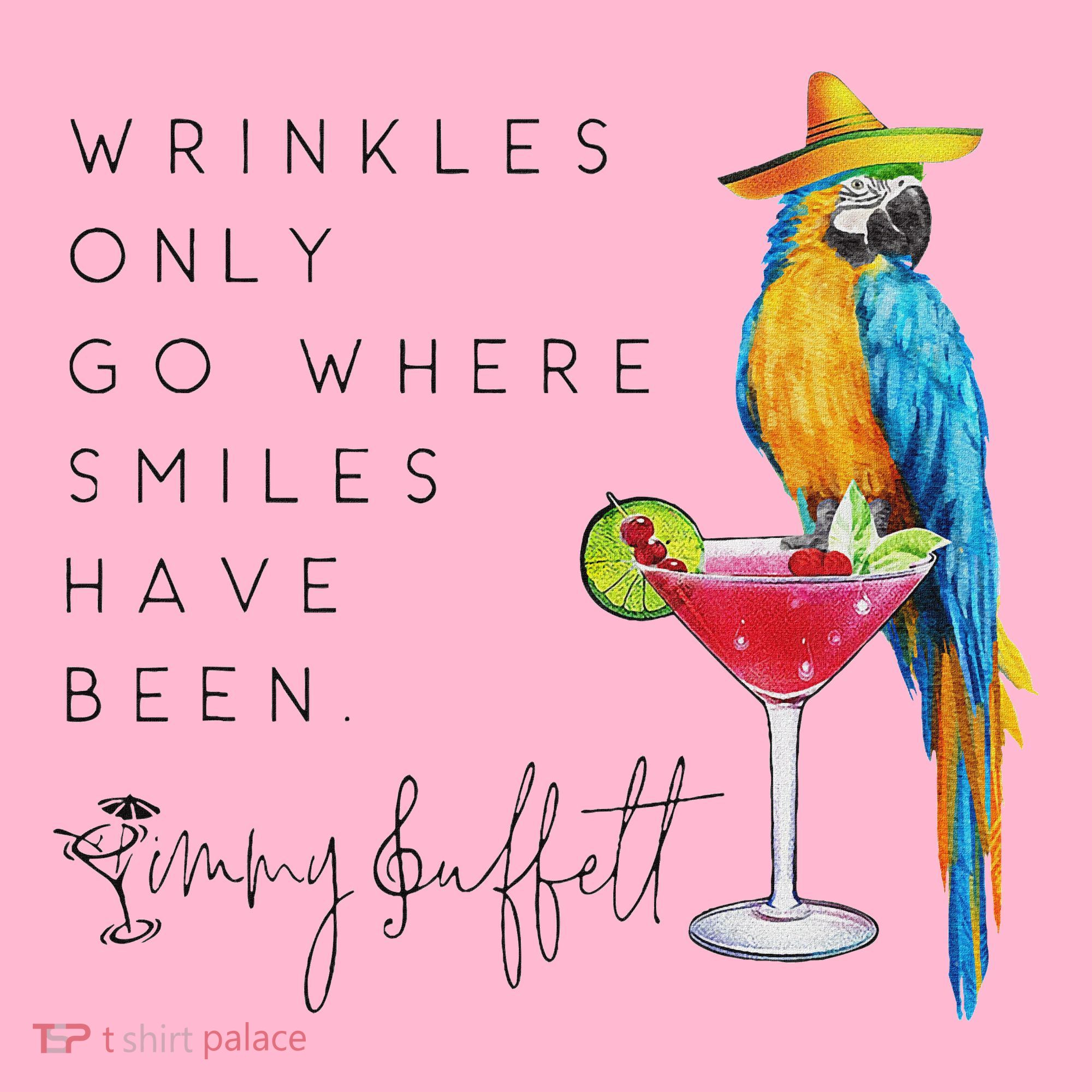 Wrinkles Only Go Where Smiles Have Been Cute Parrot Mexican Coaster