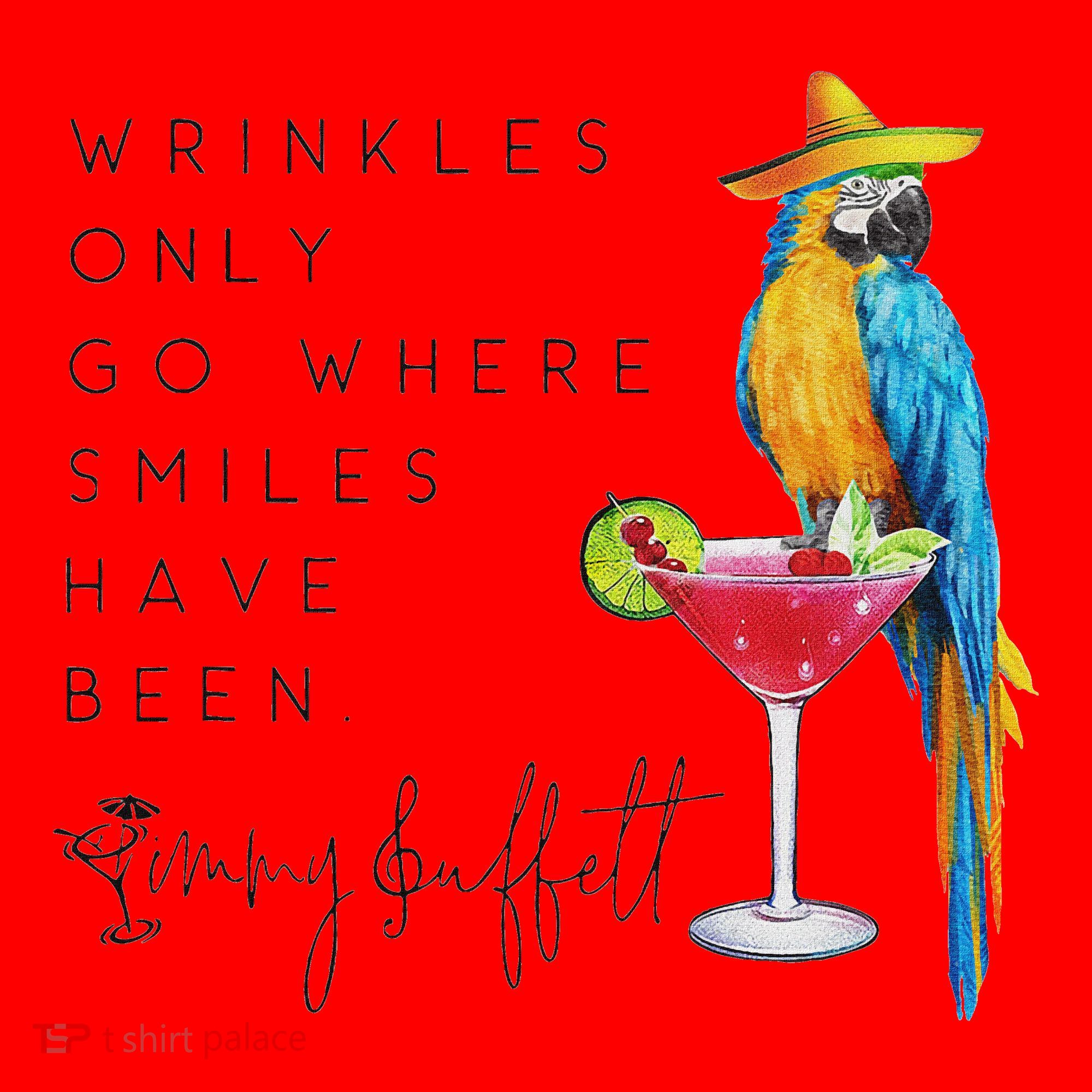 Wrinkles Only Go Where Smiles Have Been Cute Parrot Mexican Santa Hat