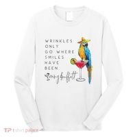 Wrinkles Only Go Where Smiles Have Been Cute Parrot Mexican Long Sleeve Shirt thumb 0