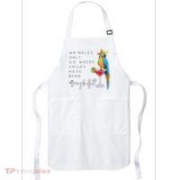 Wrinkles Only Go Where Smiles Have Been Cute Parrot Mexican Apron thumb 0