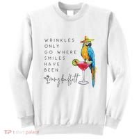 Wrinkles Only Go Where Smiles Have Been Cute Parrot Mexican Sweatshirt thumb 0