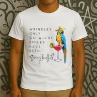 Wrinkles Only Go Where Smiles Have Been Cute Parrot Mexican T-Shirt thumb 3