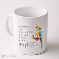 Wrinkles Only Go Where Smiles Have Been Cute Parrot Mexican Coffee Mug thumb 0