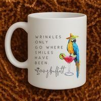 Wrinkles Only Go Where Smiles Have Been Cute Parrot Mexican Coffee Mug thumb 2