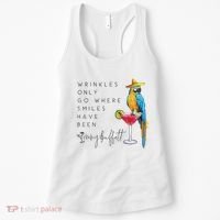 Wrinkles Only Go Where Smiles Have Been Cute Parrot Mexican Women's Tank Top thumb 0