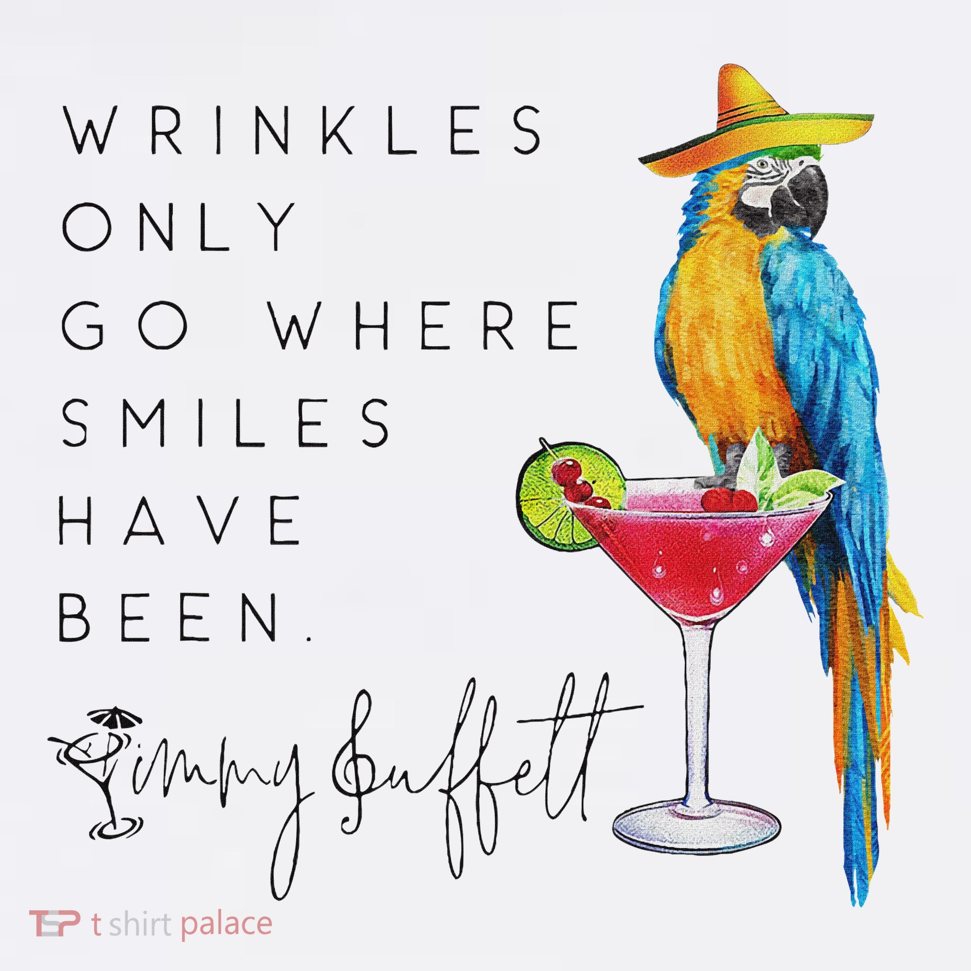 Wrinkles Only Go Where Smiles Have Been Cute Parrot Mexican Women's Tank Top