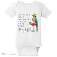 Wrinkles Only Go Where Smiles Have Been Cute Parrot Mexican Baby Bodysuit thumb 0