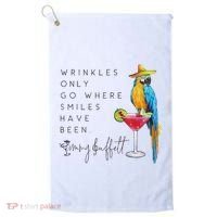 Wrinkles Only Go Where Smiles Have Been Cute Parrot Mexican Golf Towel thumb 0