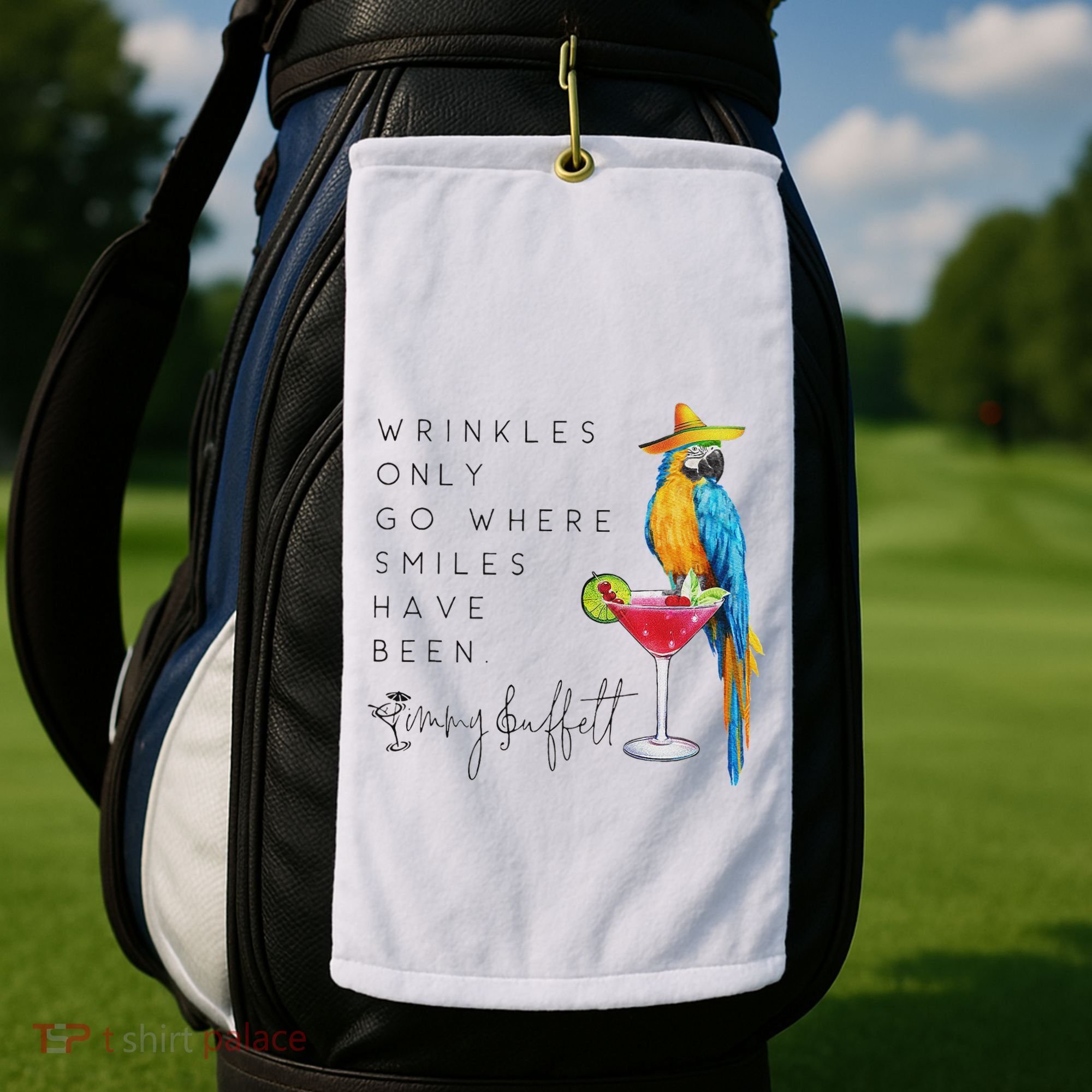 Wrinkles Only Go Where Smiles Have Been Cute Parrot Mexican Golf Towel