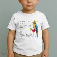 Wrinkles Only Go Where Smiles Have Been Cute Parrot Mexican Toddler T-Shirt thumb 2