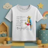 Wrinkles Only Go Where Smiles Have Been Cute Parrot Mexican Toddler T-Shirt thumb 3