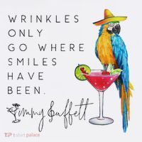 Wrinkles Only Go Where Smiles Have Been Cute Parrot Mexican Kids T-Shirt thumb 4