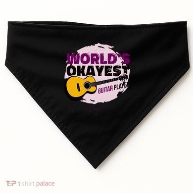 World's Okayest Guitar Player USA-Made Doggie Bandana