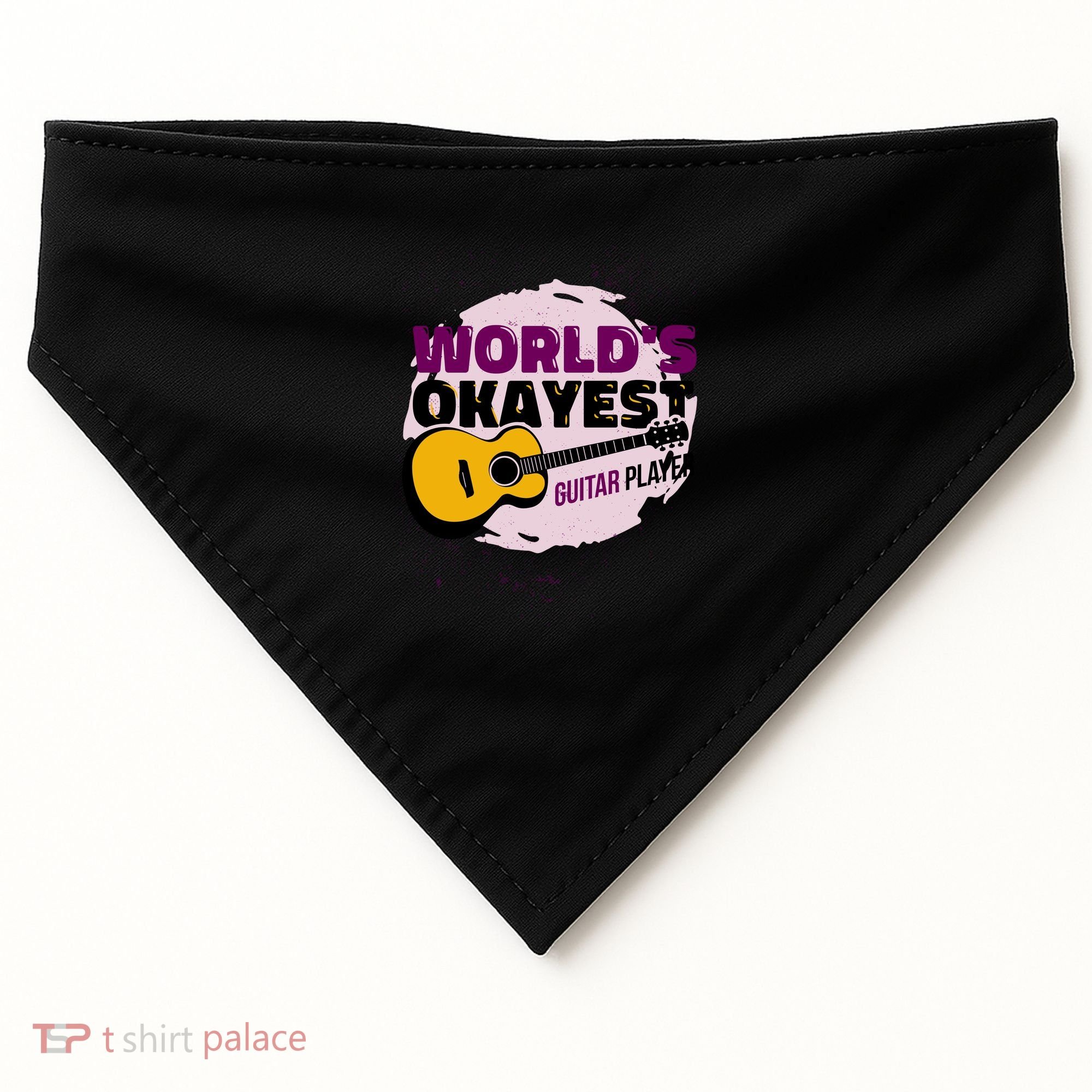 World's Okayest Guitar Player USA-Made Doggie Bandana