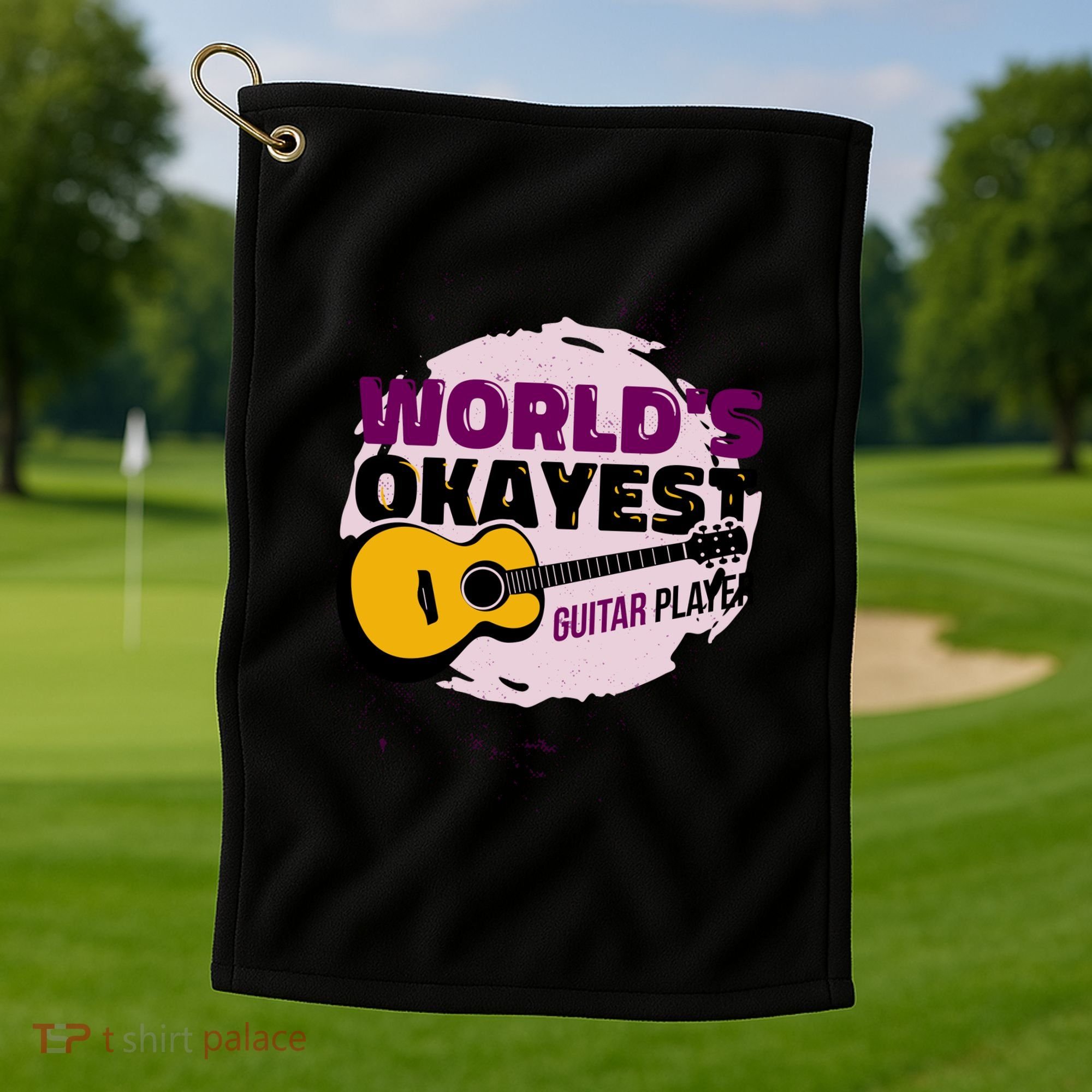 World's Okayest Guitar Player Golf Towel
