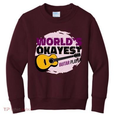 World's Okayest Guitar Player Kids Sweatshirt