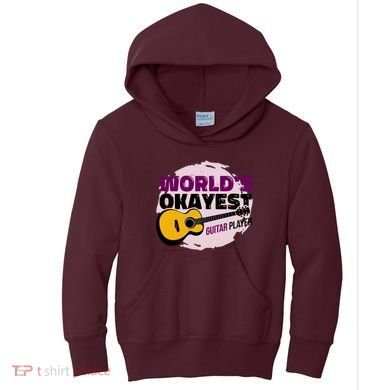 World's Okayest Guitar Player Kids Hoodie