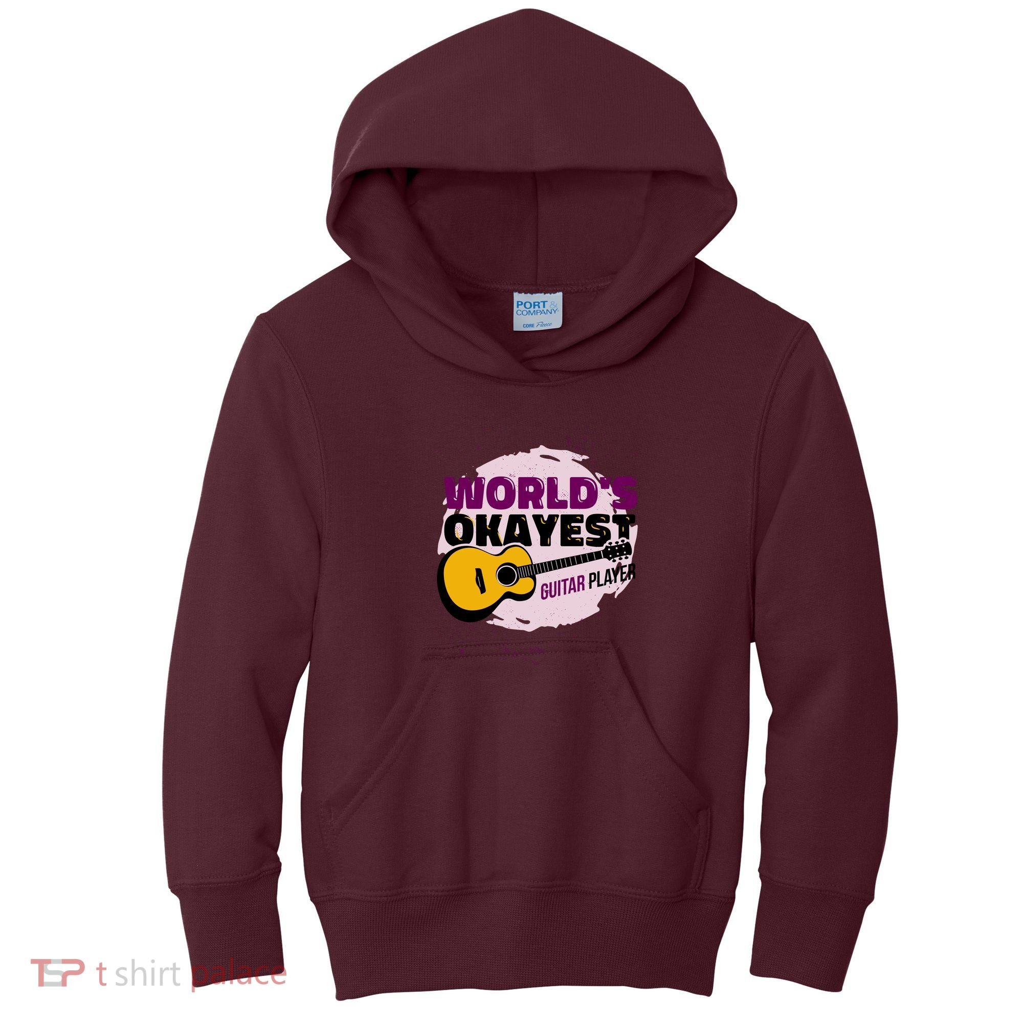World's Okayest Guitar Player Kids Hoodie