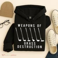 Weapons Of Grass Destruction Golf Lover Golfer Golfing Hoodie thumb 4