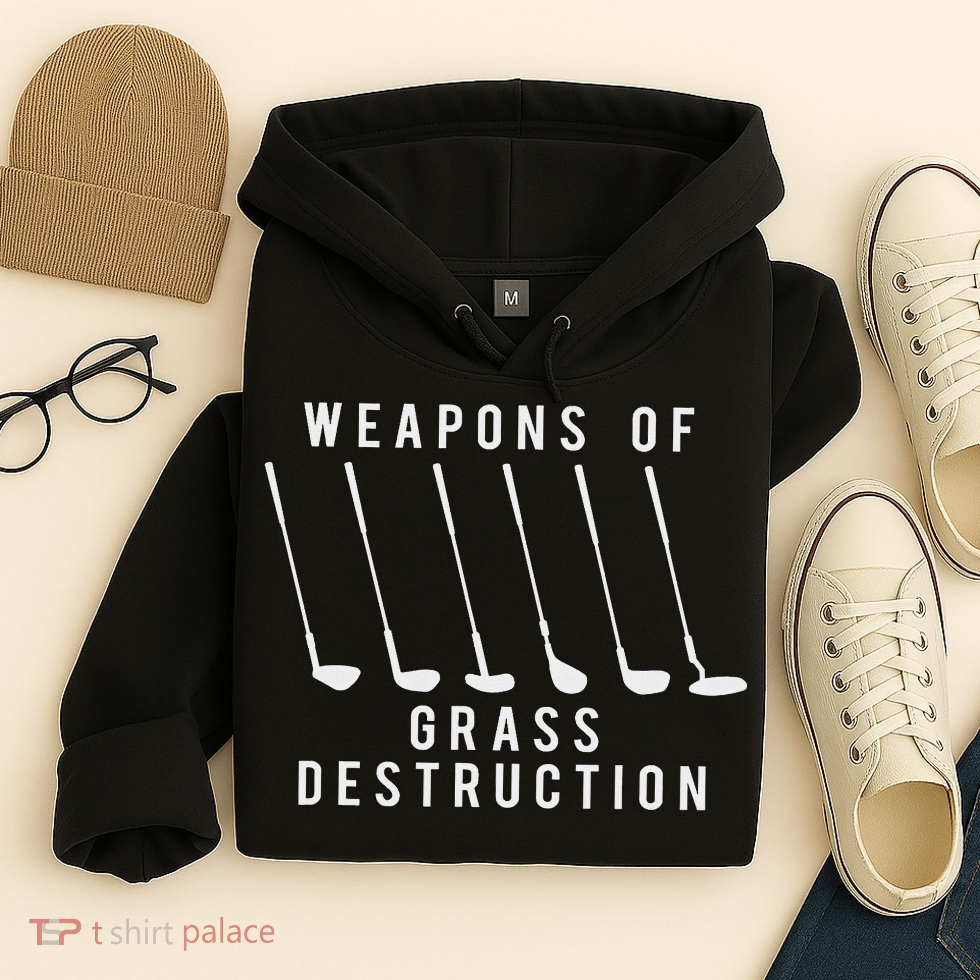 Weapons Of Grass Destruction Golf Lover Golfer Golfing Hoodie