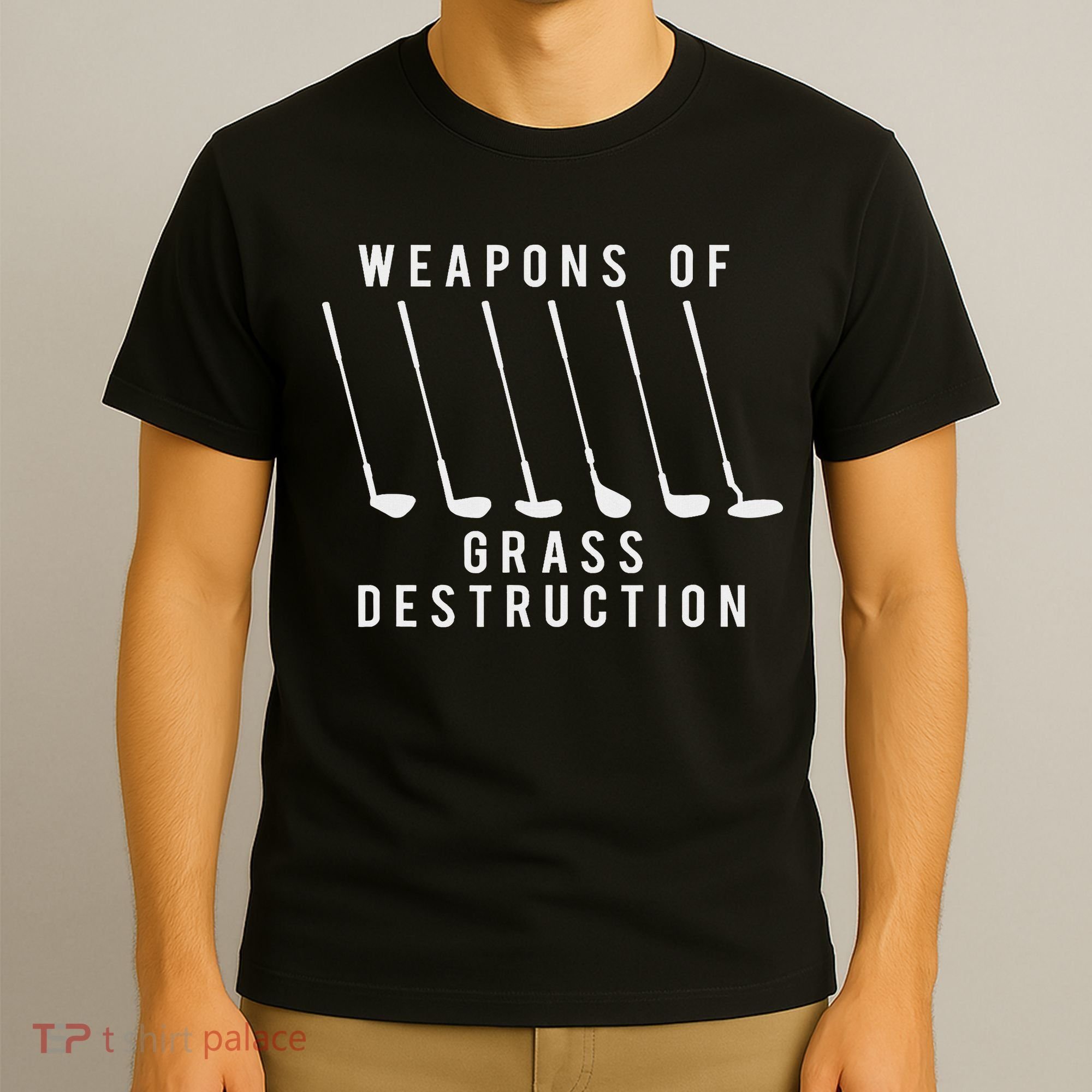 Weapons Of Grass Destruction Golf Lover Golfer Golfing T-Shirt