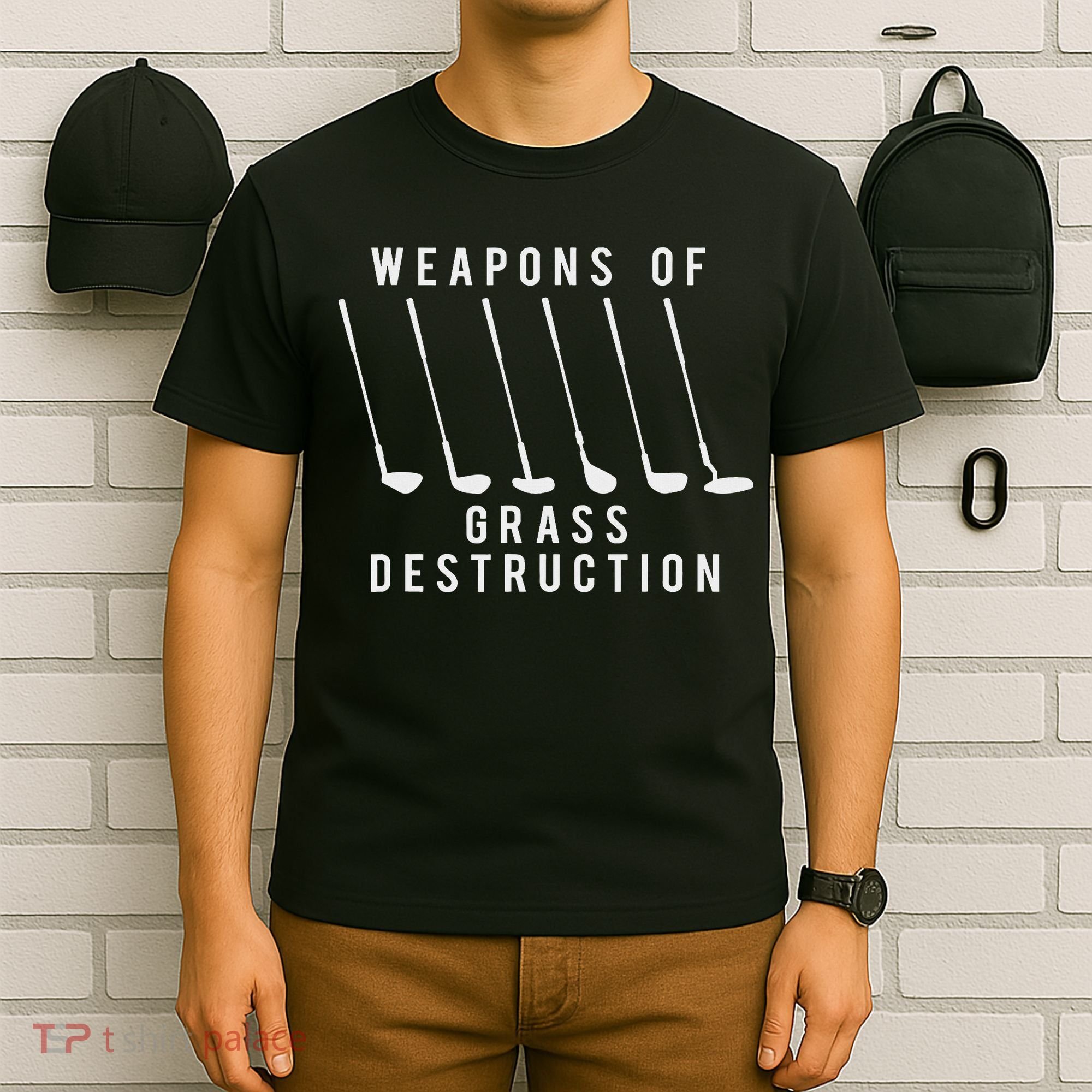 Weapons Of Grass Destruction Golf Lover Golfer Golfing T-Shirt