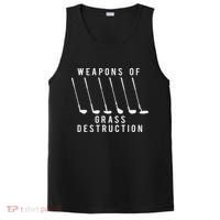 Weapons Of Grass Destruction Golf Lover Golfer Golfing PosiCharge Competitor Tank thumb 0
