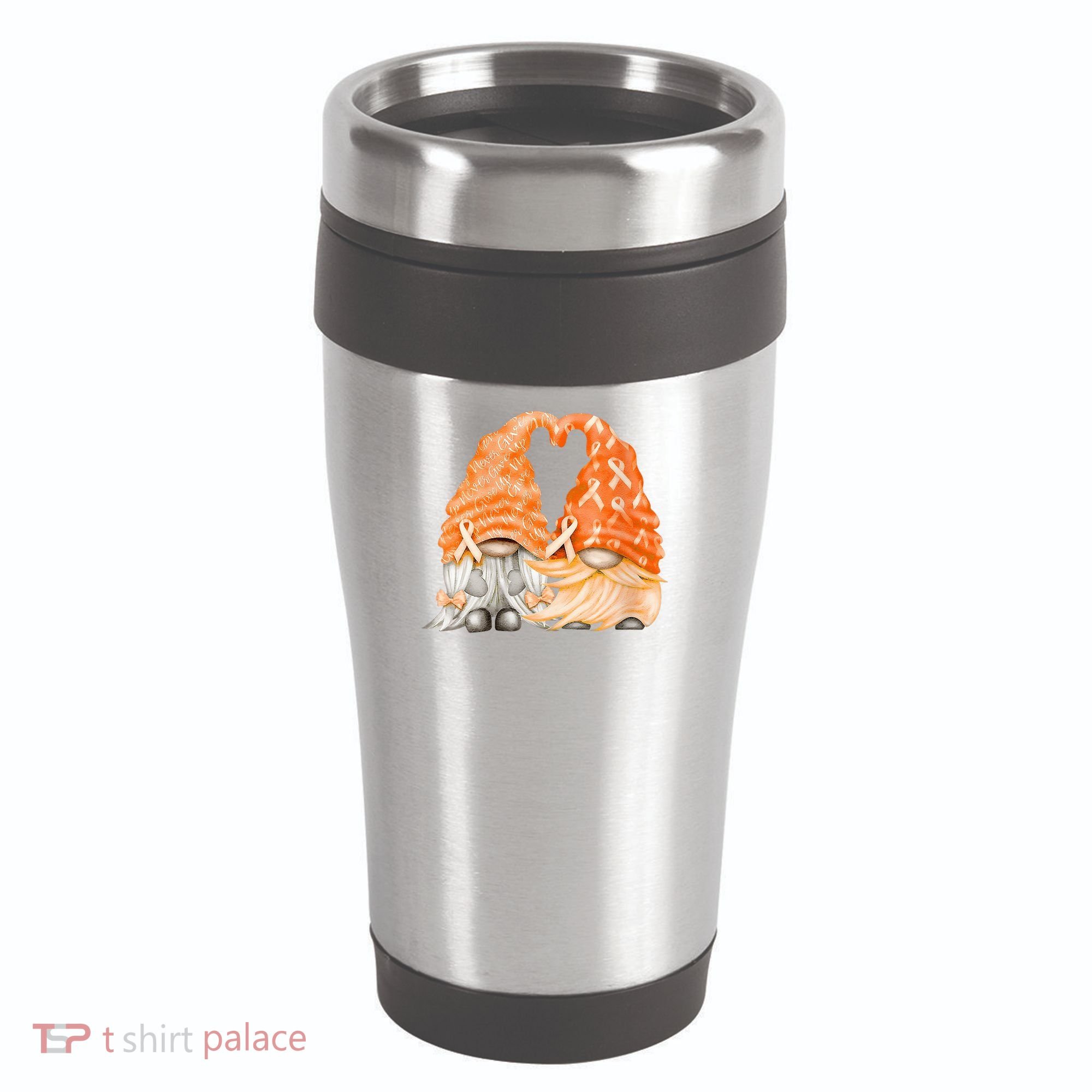 Wear Orange Gnomes For Multiple Sclerosis Awareness 16oz Travel Tumbler