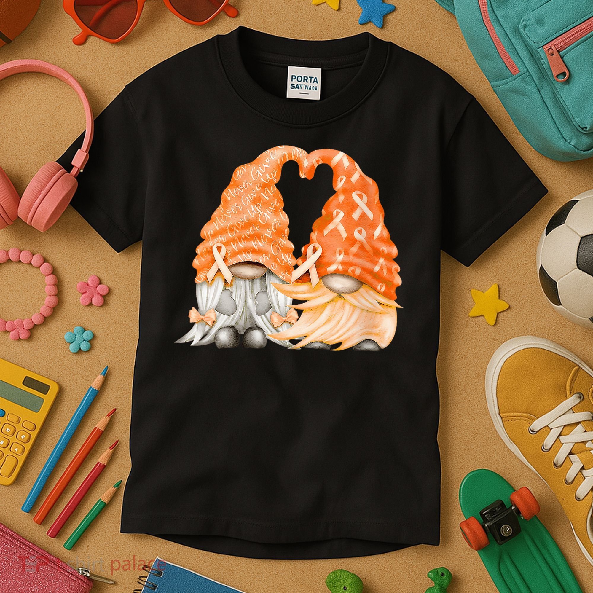 Wear Orange Gnomes For Multiple Sclerosis Awareness Kids T-Shirt