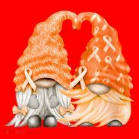 Wear Orange Gnomes For Multiple Sclerosis Awareness Santa Hat thumb 1