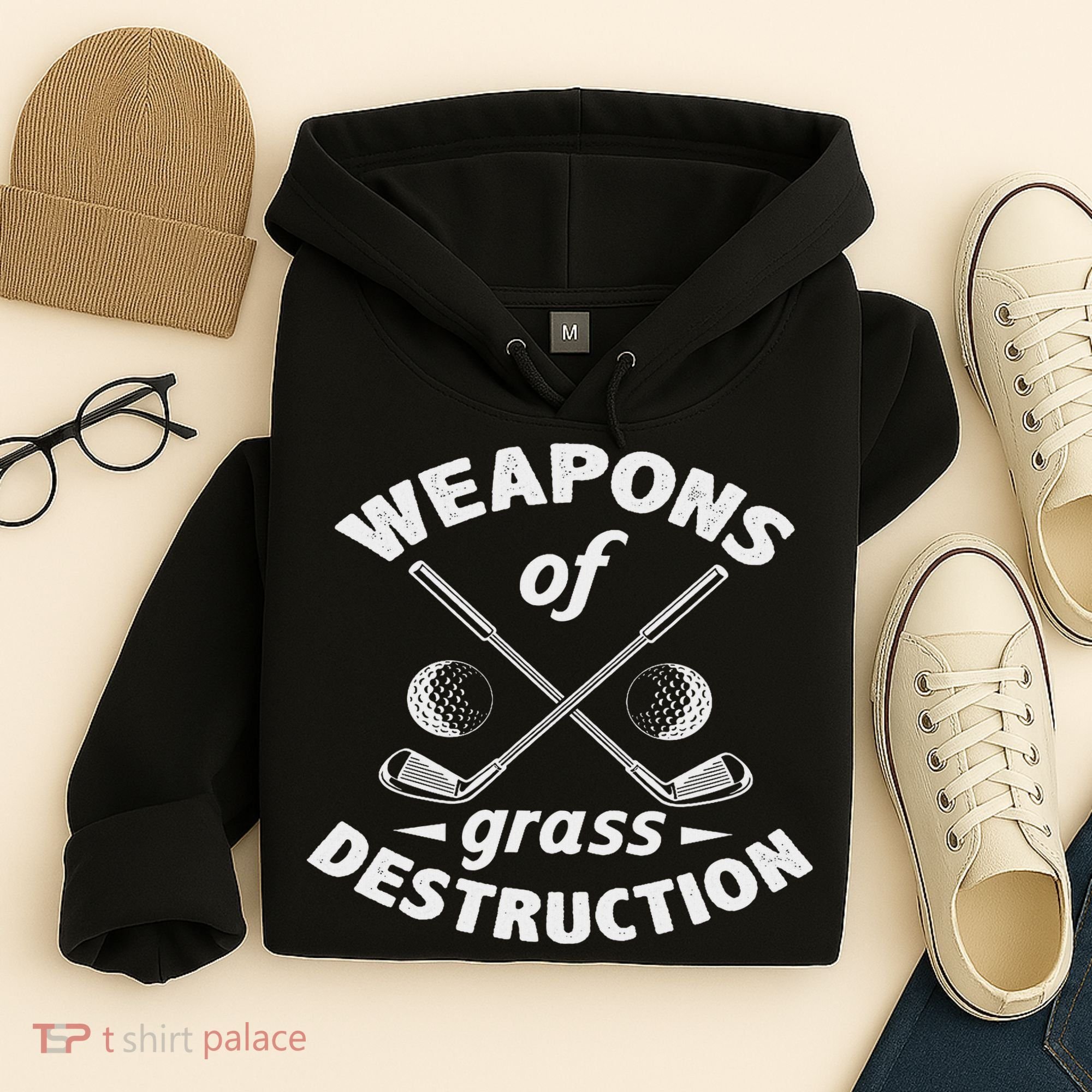 Weapons Of Grass Destruction Golf Golfer Golfing Hoodie