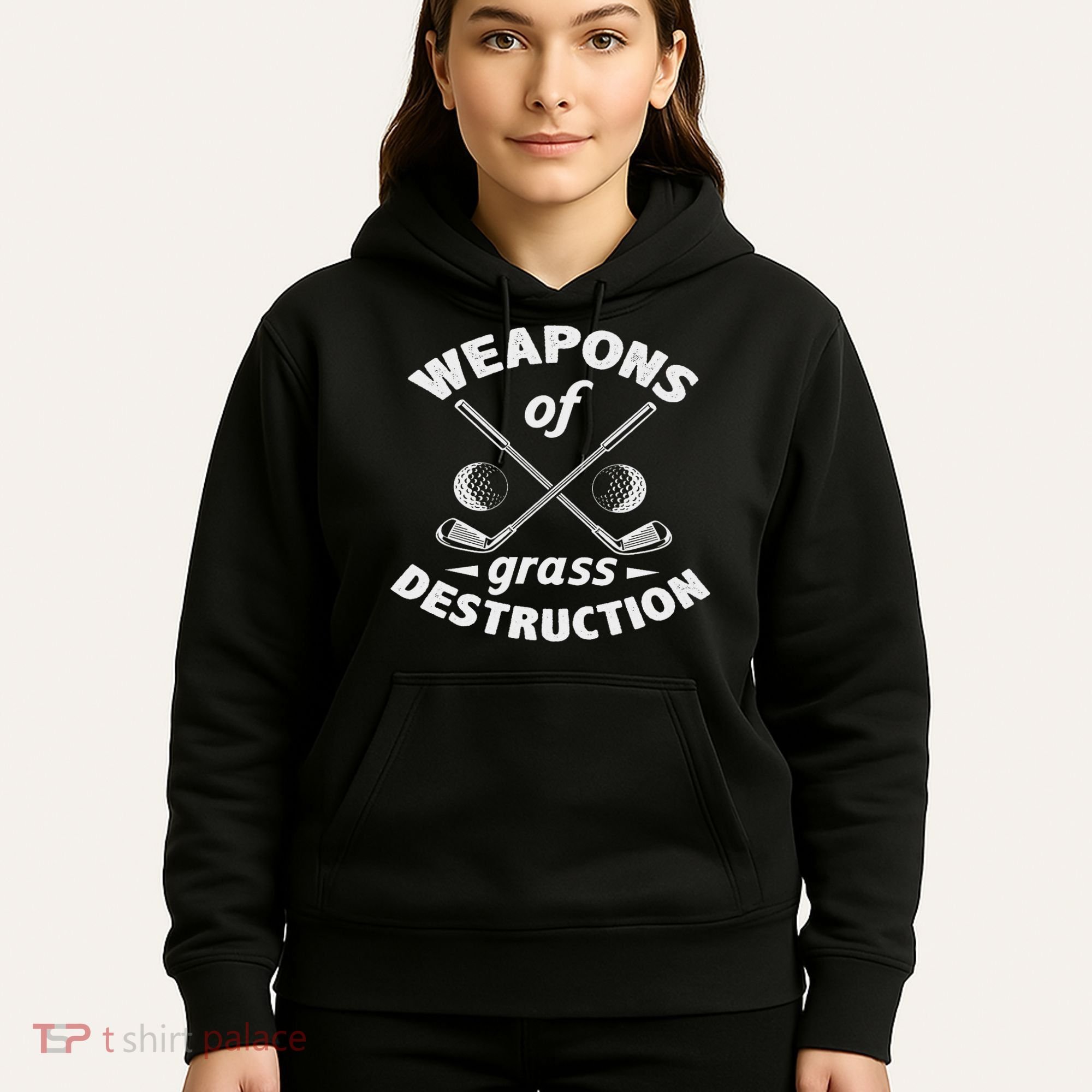 Weapons Of Grass Destruction Golf Golfer Golfing Hoodie