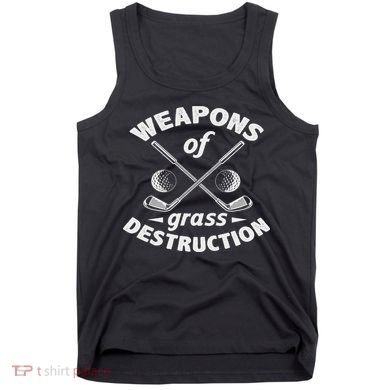 Weapons Of Grass Destruction Golf Golfer Golfing Tank Top