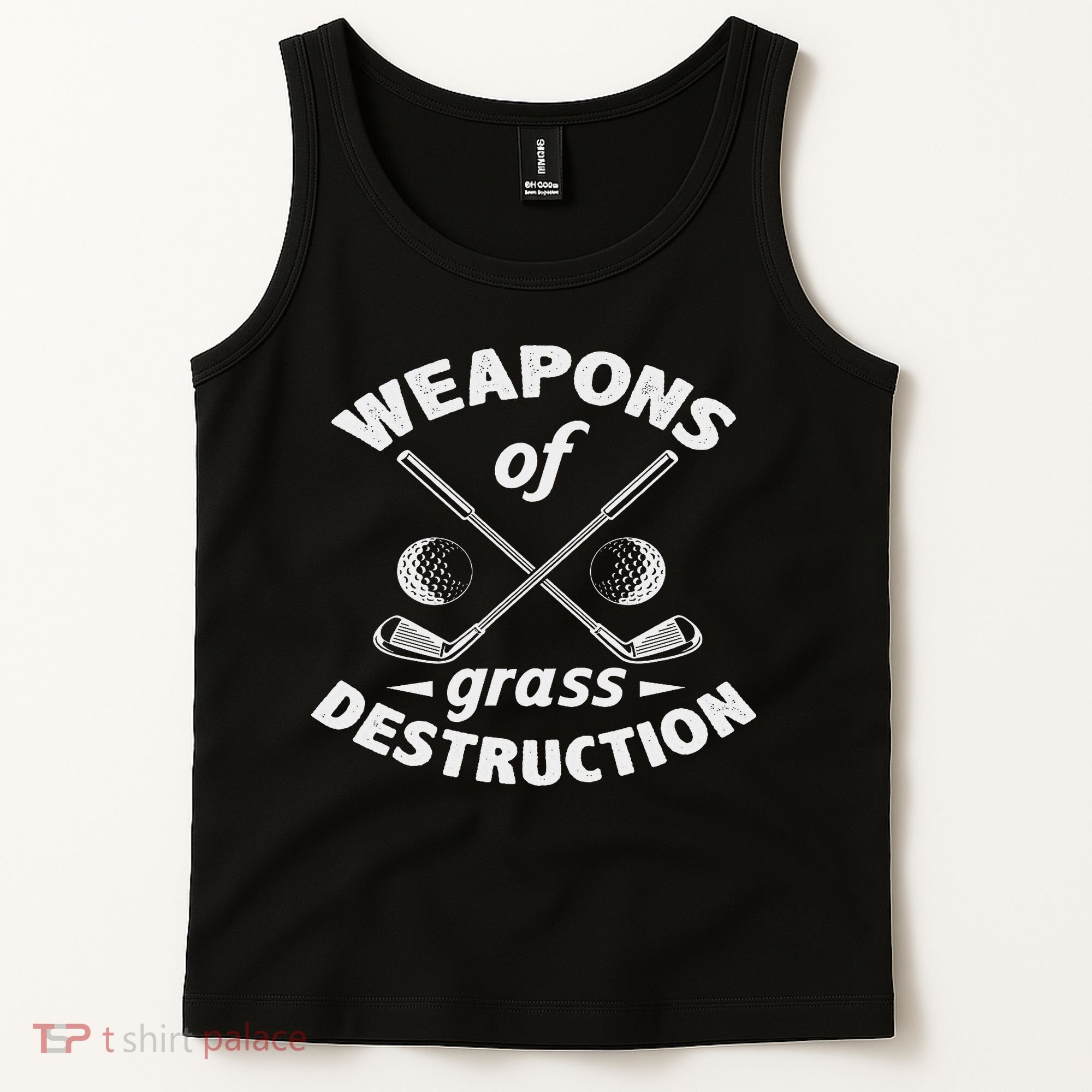 Weapons Of Grass Destruction Golf Golfer Golfing Tank Top