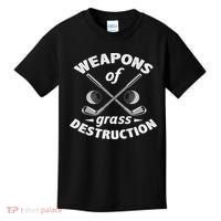 Weapons Of Grass Destruction Golf Golfer Golfing Kids T-Shirt thumb 0