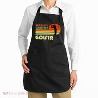 World's Okayest Golfer Funny Golf Retro Apron thumb 2