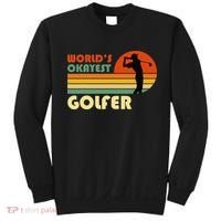 World's Okayest Golfer Funny Golf Retro Sweatshirt thumb 0