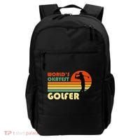 World's Okayest Golfer Funny Golf Retro Backpack thumb 0