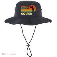 World's Okayest Golfer Funny Golf Retro Bucket Hat thumb 0