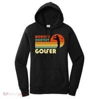 World's Okayest Golfer Funny Golf Retro Women's Hoodie thumb 0
